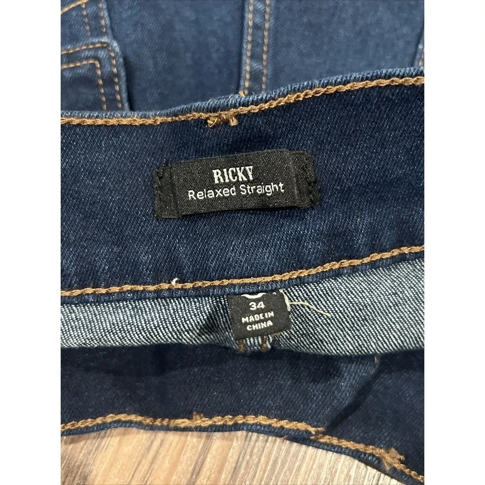 True Religion Ricky SN Flap Relaxed Straight Men's Shorts Waist 34 Dark Blue